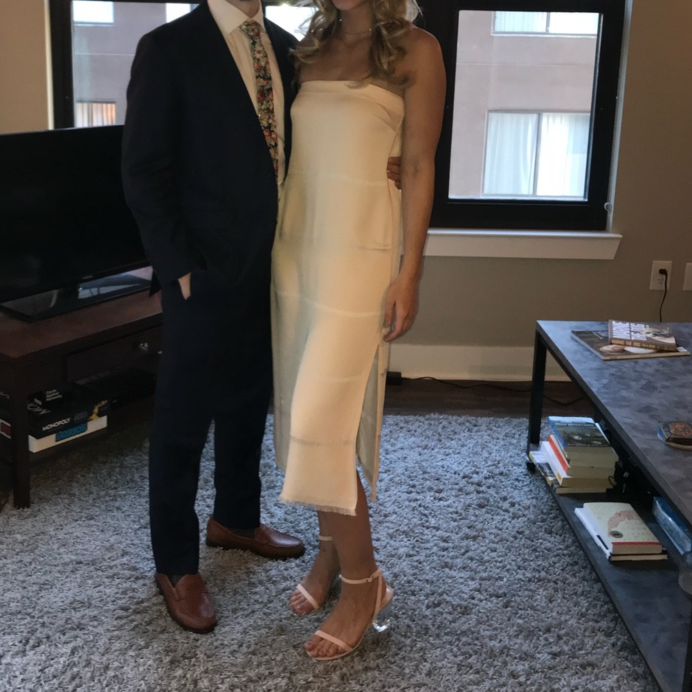 Elizabeth and James Blush Pink Strapless Dress